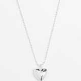 S+G Necklace Silver Heart With Heart Crystal