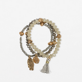 S+G Bracelet Set of 3 Grey Stones