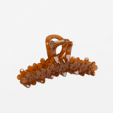 S+G Hair Claw Translucent Brown Flower